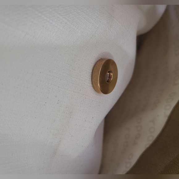 Rodo - Vintage Nautical Gold and White Bag with Rope Handles - Picture 9 of 13